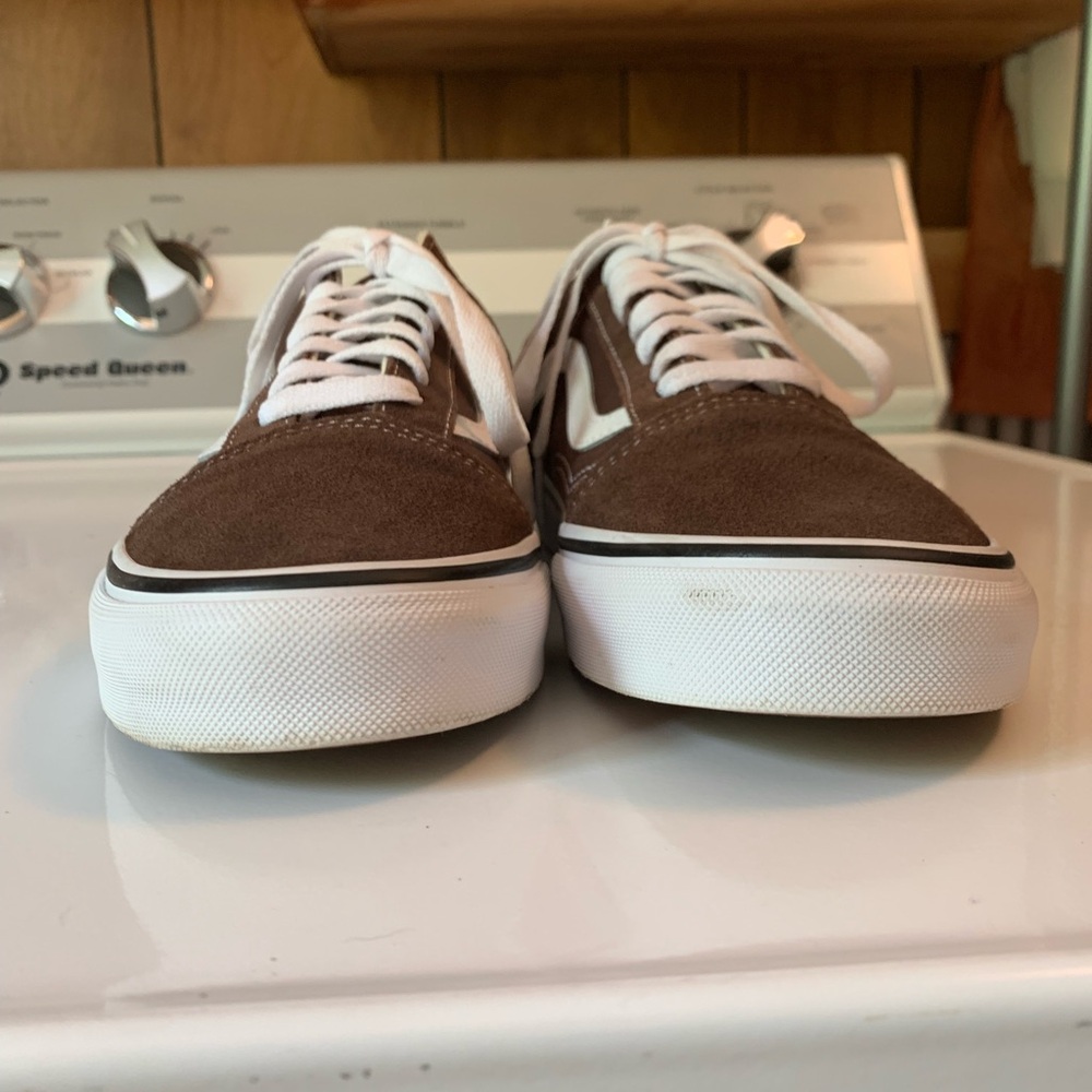 COPY - Vans Brown and White Old Skool Sneakers - Picture 3 of 8